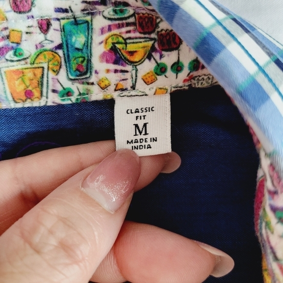 Robert Graham Classic Fit Blue Plaid Button Down Shirt - Picture 7 of 15